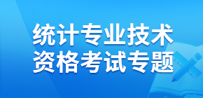 統(tǒng)計專業(yè)技術資格考試專題